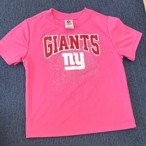 NFL Girls Pink New York Giants Short Sleeve Soft Jersey Tee